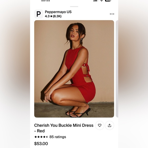 Peppermayo Dresses & Skirts - Peppermayo Cherish You Buckle Mini Dress